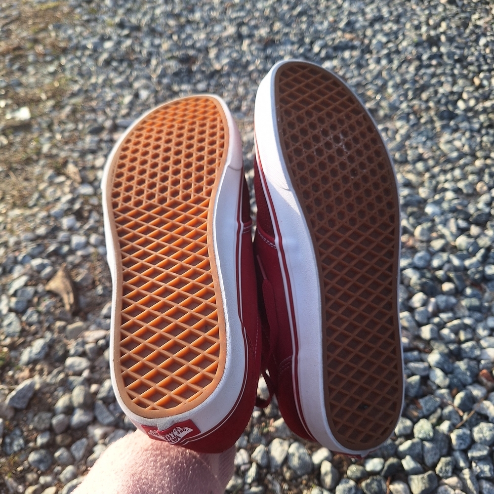 Vans Atwood Red Chili Pepper Sneakers Checkerboard Liner 11.5 - Picture 12 of 13